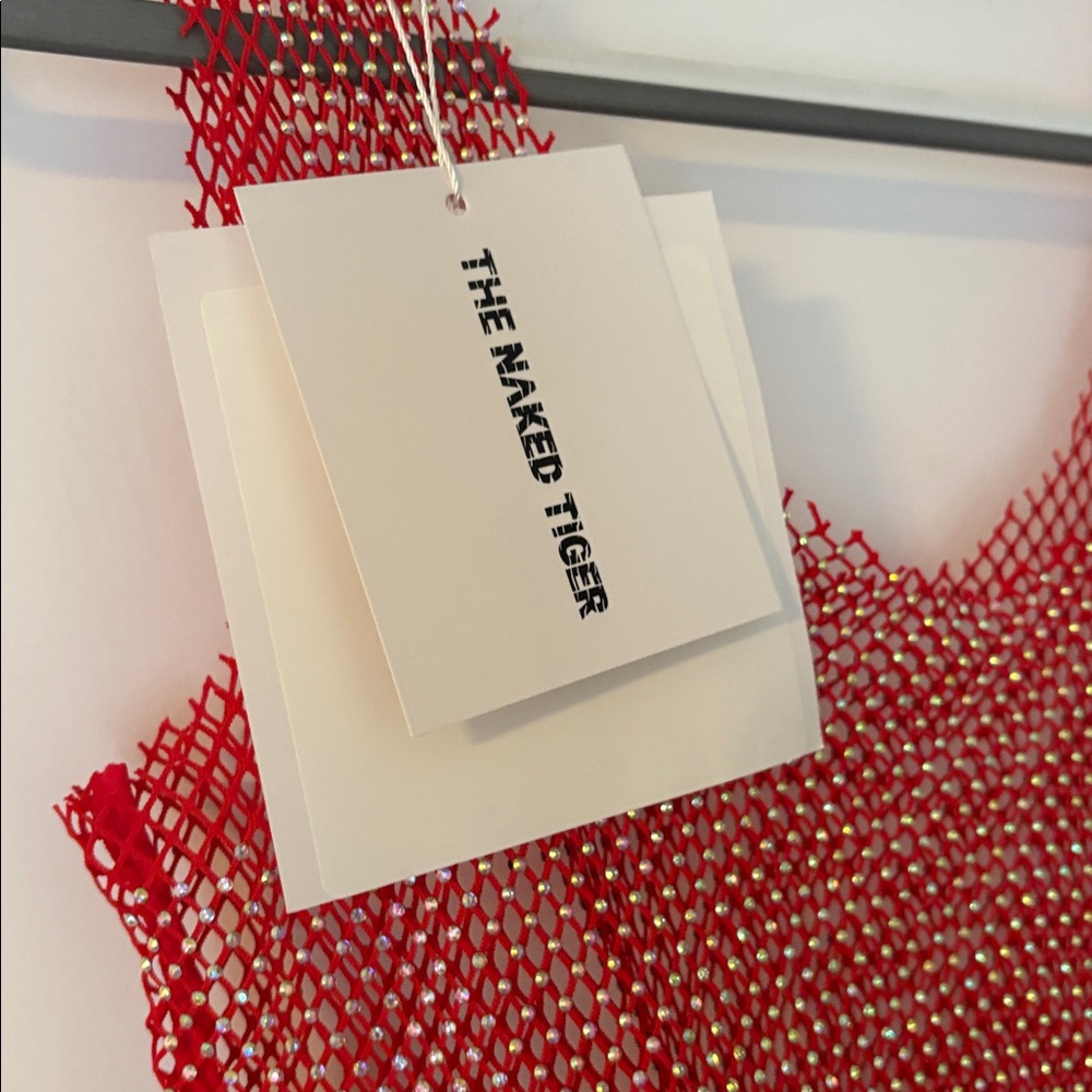 Glamorous Mesh Dresses in Red - Picture 5 of 6